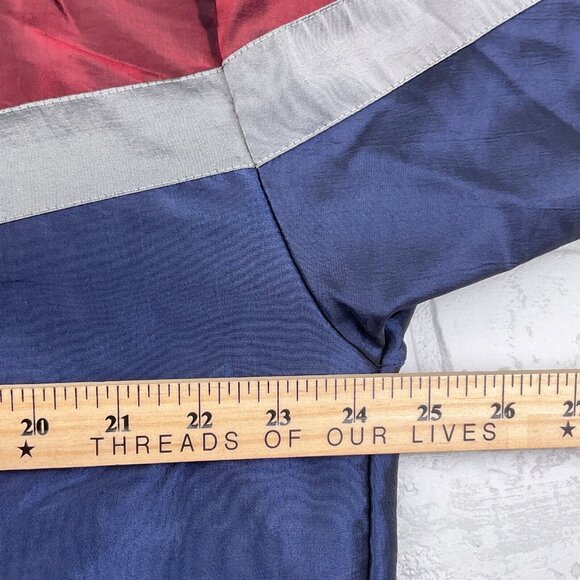 R&Y Sport Jacket Colorblock Mens Medium Red Metal Nylon Windbreaker Softshell - Picture 6 of 10